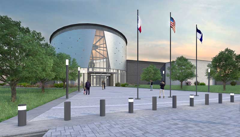 A computer generated image of the upcoming National Mounted Warrior Museum.